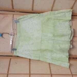 Ann Taylor light green floral skirt size 8